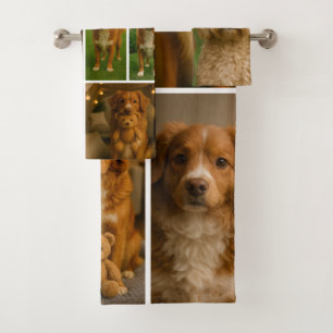 19 Foto-Collage personalisierter Brauch Badhandtuch Set