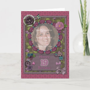 19. Fotokarte zum Geburtstag Karte