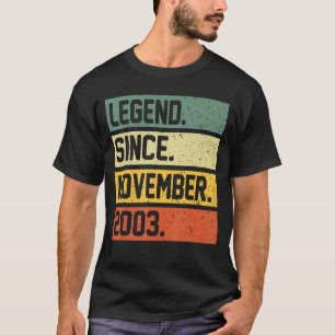 19. Geburtstag 19 Jahre alte Legende seit 2. Novem T-Shirt