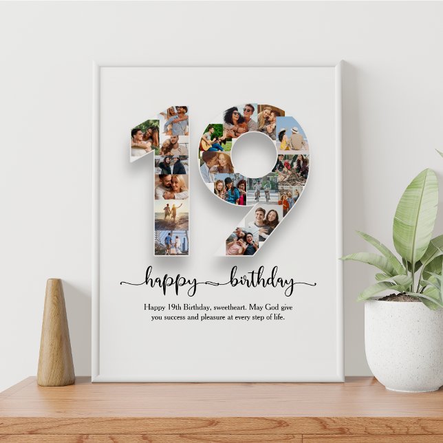 19. Geburtstag Foto Collage Poster (Von Creator hochgeladen)