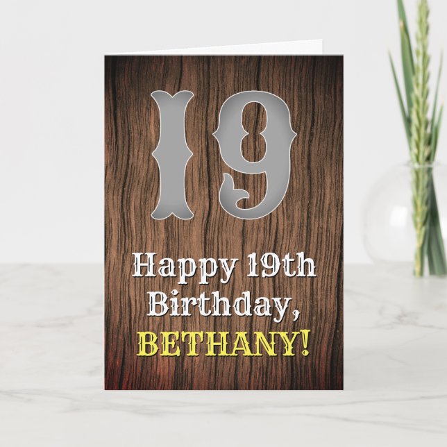 19. Geburtstag: Inspirierter Country Western Look, Karte (Vorderseite)