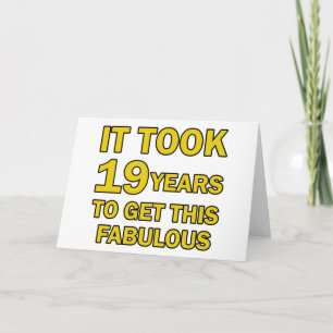 19 Geburtstagsdesign Karte