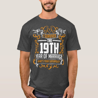 19. Hochzeitstag Geschenke 19 Jahre T für sie  T-Shirt