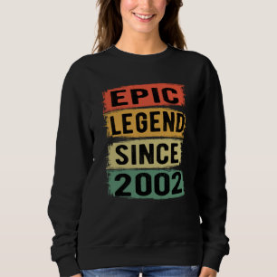 19 Jahre alt Tag 2002 Epische Legende 19. Geburtst Sweatshirt
