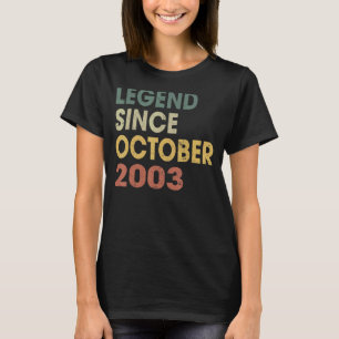 19 Jahre alte Legende seit Oktober 2003 19. Geburt T-Shirt