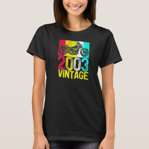 19 Jahre alte Retro-Motorrad-Vintage-2003 19. Bi T-Shirt