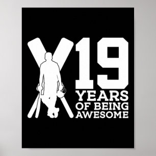 19 Jahre großartiges Cricket 19. Geburtstag  Poster