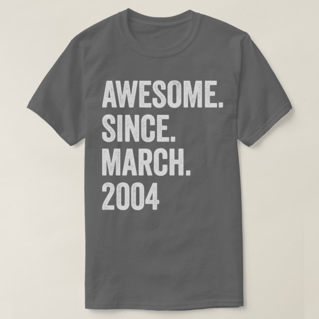 19 Jahre Phantastisch seit März 2004 19. Geburtsta T-Shirt (Design vorne)