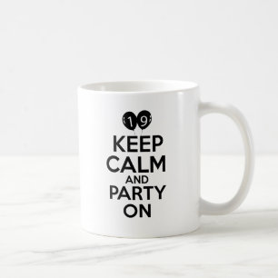 19. Jahrgeburtstagsentwürfe Kaffeetasse