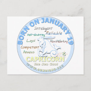 19. Januar - Capricorn Postkarte