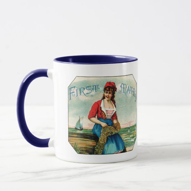 19. Jh. Zigarren des Ersten Maats Tasse (Links)