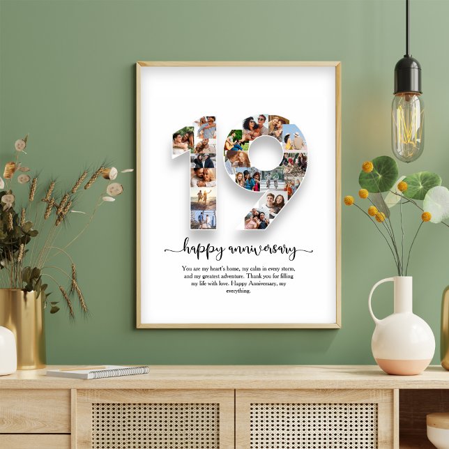 19. Jubiläum Foto Collage Poster (Von Creator hochgeladen)