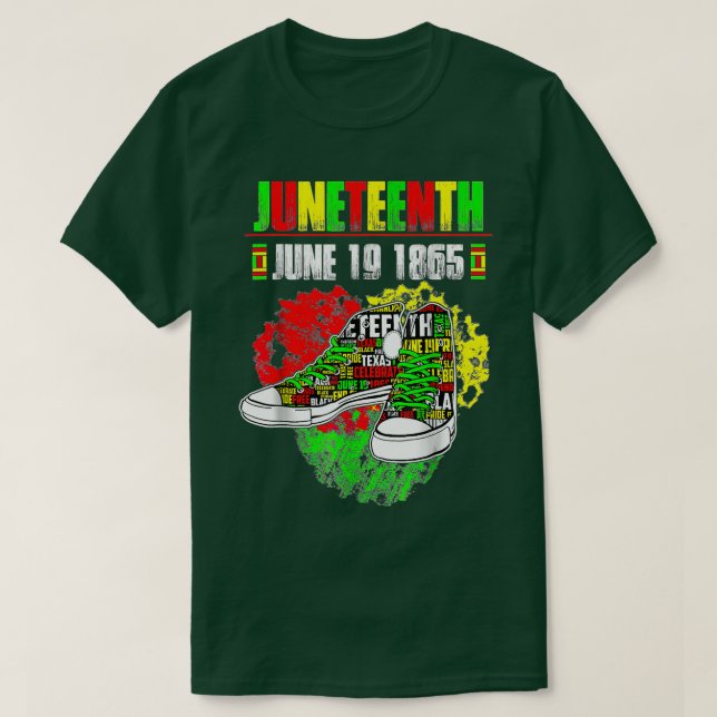19. Juni 1865 1865 Schwarze Amerikaner in Afrika T-Shirt (Design vorne)