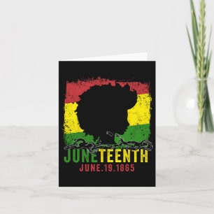 19. Juni 1865 Afro Girl Independen Karte