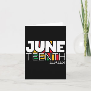 19. Juni 1865 Proud Black Freedom Day Karte