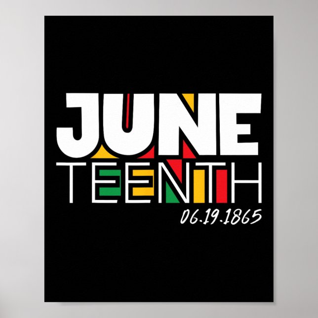 19. Juni 1865 Proud Black Freedom Day Poster (Vorne)