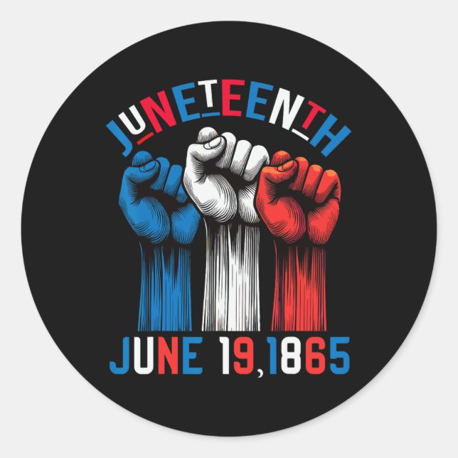 19. Juni 1865 Runder Aufkleber (Vorderseite)