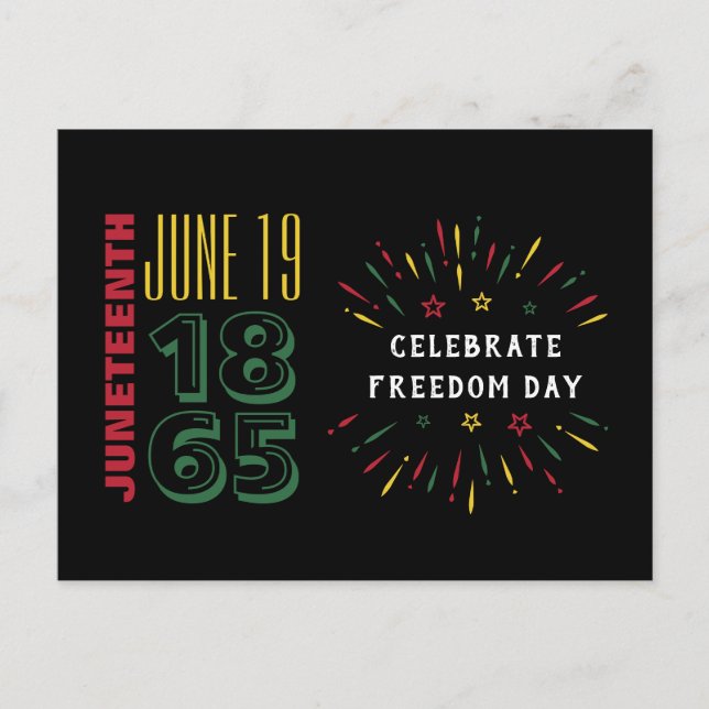 19. Juni 1865 Schwarze Feuerwerke Postkarte (Vorderseite)