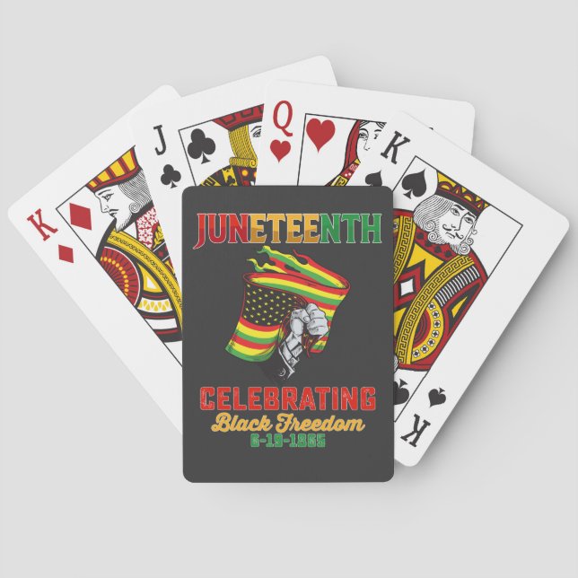 19. Juni 1865: Schwarze Freiheit Spielkarten (Rückseite)