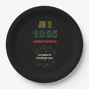 19. Juni 1865 Schwarze Geschichte Feuerwerke Pappteller