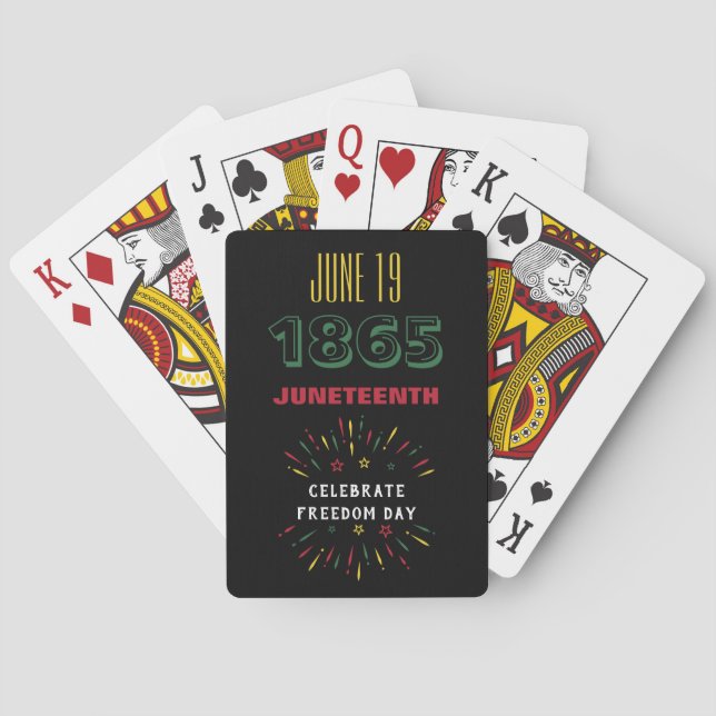 19. Juni 1865 Schwarze Geschichte Feuerwerke Spielkarten (Rückseite)
