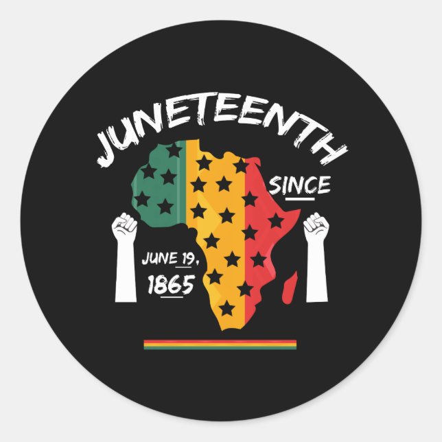 19. Juni 1865 T - Shirt Free Ish Runder Aufkleber (Vorderseite)
