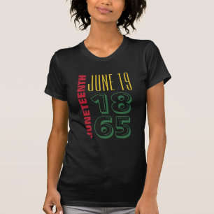 19. Juni 1865 Typografie Schwarze Geschichte T-Shirt