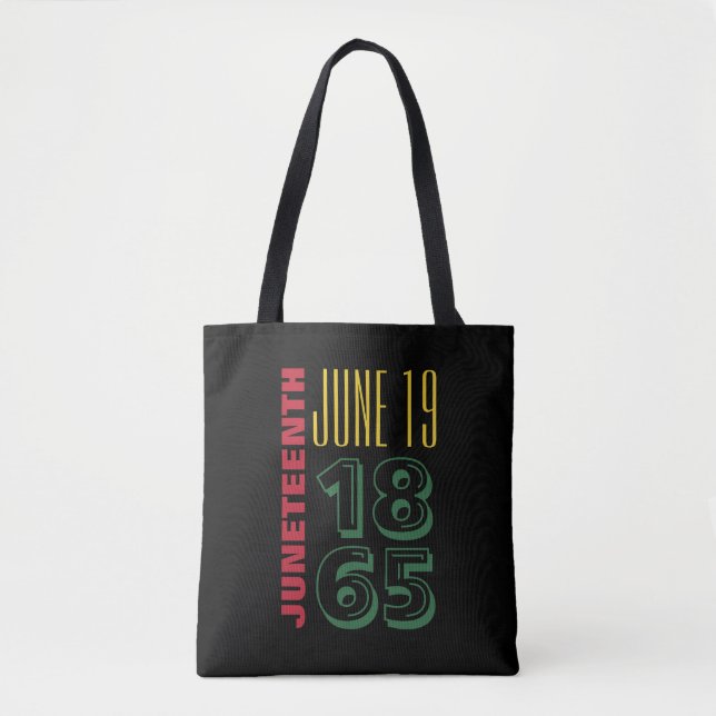 19. Juni 1865 Typografie Schwarze Geschichte Tasche (Vorderseite)