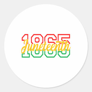 19. Juni 2024 Feiern Black Freedom 1865 Histo Runder Aufkleber