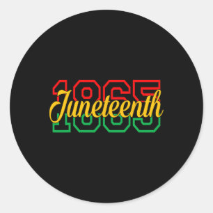 19. Juni 2024 Feiern Black Freedom 1865 Histo Runder Aufkleber