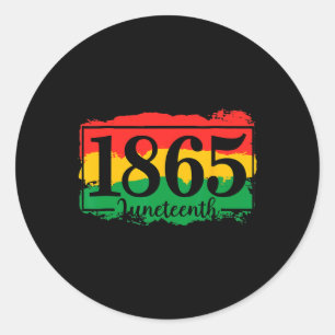 19. Juni 2025 Feiern Black Freedom 1865 Histo Runder Aufkleber