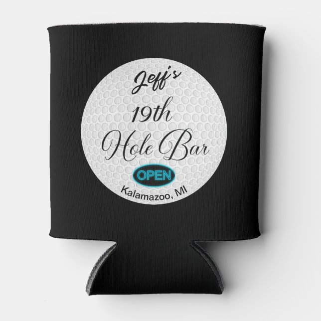 19. Loch Bar Personalisiert Golf Ball Design Bar Dosenkühler (Vorderseite)