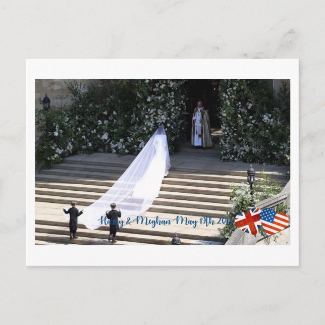 19. Mai 2018: Wenn Harry Meghan verheiratet Postkarte (Vorderseite)
