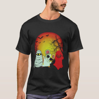 19 Meerschweinchen Halloween Kürbis T-Shirt