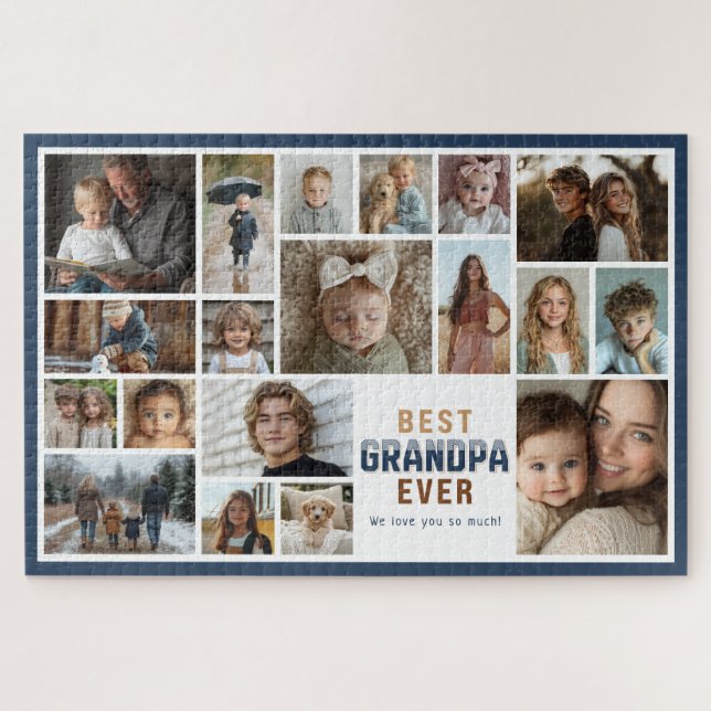 19 Photo Collage Best Grandpa Ever (Horizontal)