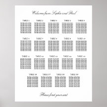 19 Tabelle Elegantes Minimalistisches Sitzdiagramm
