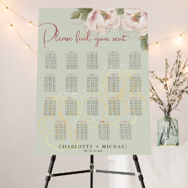 19 Übersicht über die Hochzeitssitze der Tabelle u Poster