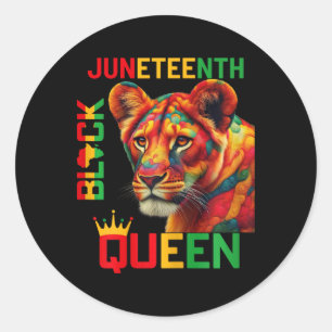 19. weibliche schwarze Lioness in Afrika 18 Runder Aufkleber