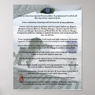 19e groupe des forces spéciales flash creed poster