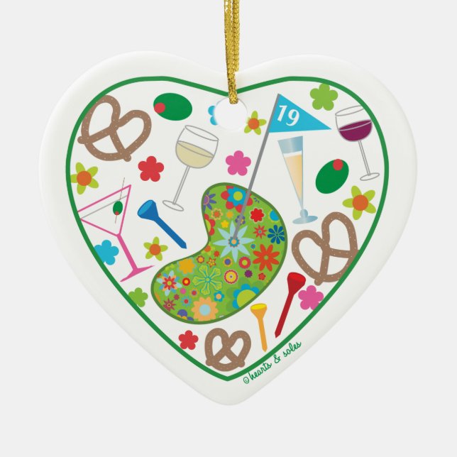 19ème Ornement de coeur de trou (Devant)
