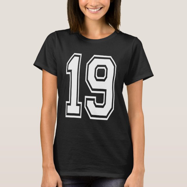 19th Birthday College Number T-Shirt (Vorderseite)