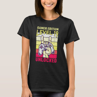 19th Birthday Video Gamer Edition Level 19 Unlocke T-Shirt