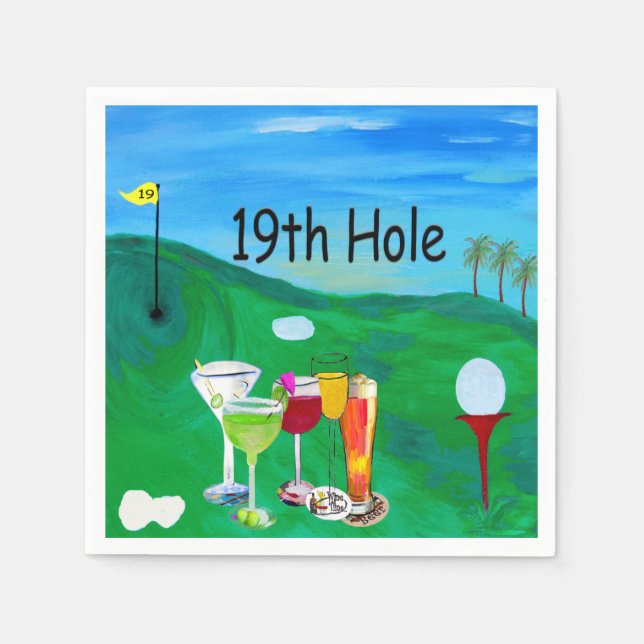 19th-Hole-Golftücher Serviette (Vorderseite)