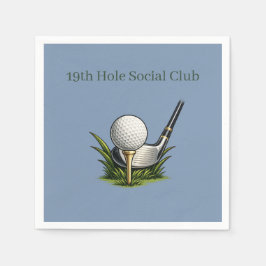 19th Hole Social Club Golf Cocktail Servietten