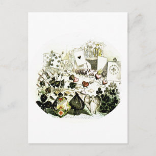 19th-Jahrhundert-Wonderland-artiger Holzschnitt Postkarte