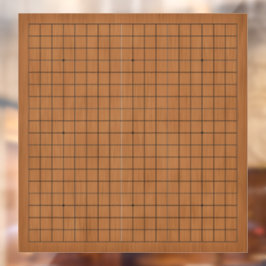 19X19 Goban Brown Wood anpassbarer Klingelton Fensteraufkleber