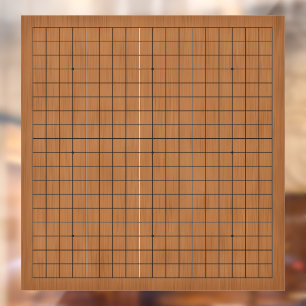 19X19 Goban Brown Wood anpassbarer Klingelton Fensteraufkleber