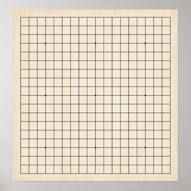 19X19 Goban Pale Wood - individualisierbarer Hinte Poster (Vorne)
