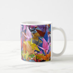 1.000 Origami Papierkran-Foto Kaffeetasse