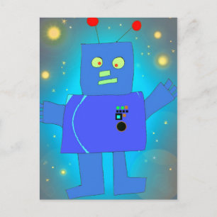 1-01 Roboter Postkarte